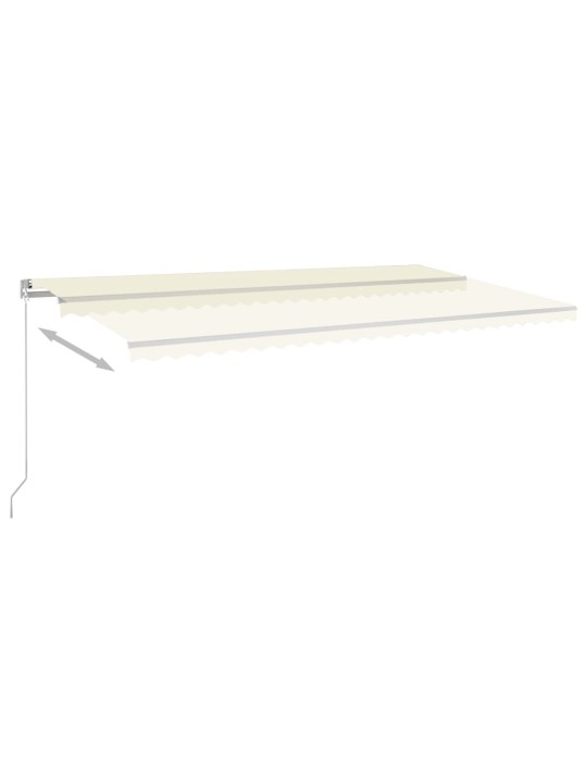 Automatinė markizė su LED/vėjo jutikliu, kreminė, 6x3m