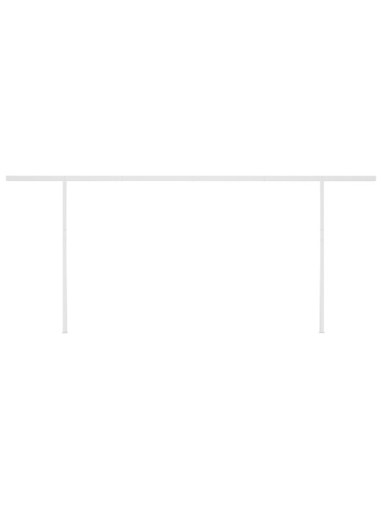 Automatinė markizė su LED/vėjo jutikliu, kreminė, 6x3m