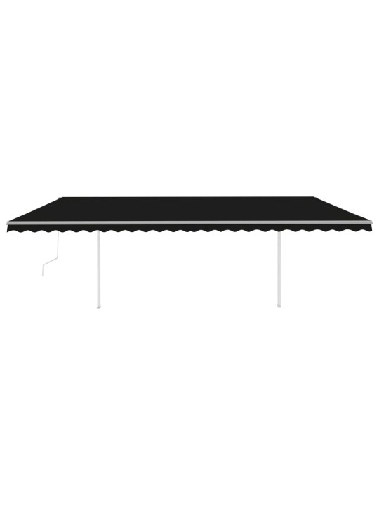 Automatinė markizė su LED/vėjo jutikliu, antracito, 6x3m