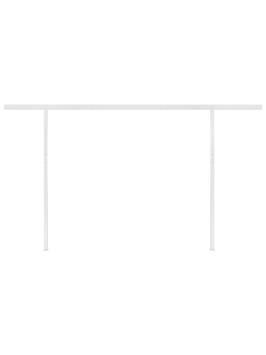 Automatinė markizė su LED/vėjo jutikliu, kreminė, 4,5x3,5m