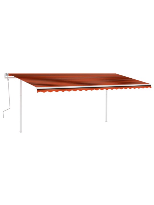 Rankiniu būdu ištraukiama markizė, oranžinė ir ruda, 5x3,5m
