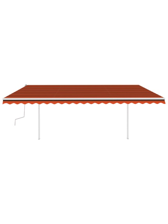 Rankiniu būdu ištraukiama markizė, oranžinė ir ruda, 5x3,5m