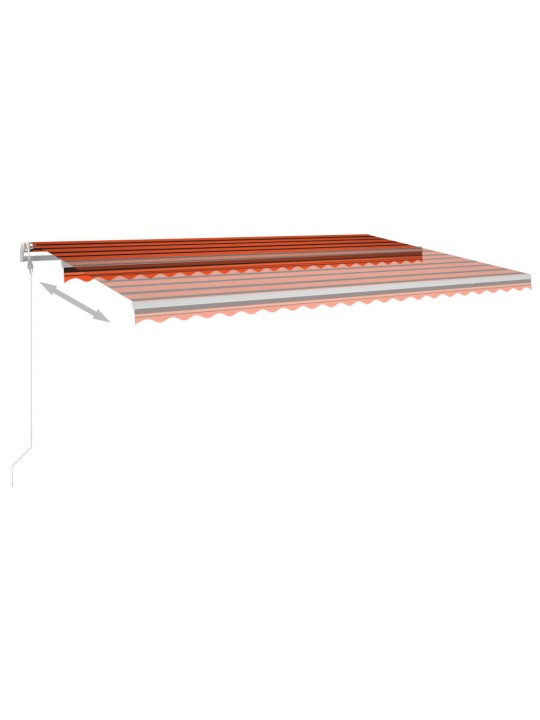 Rankiniu būdu ištraukiama markizė, oranžinė ir ruda, 5x3,5m