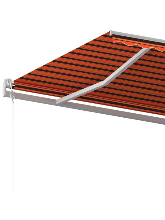 Rankiniu būdu ištraukiama markizė, oranžinė ir ruda, 5x3,5m