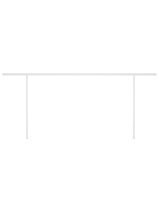Automatinė markizė su LED/vėjo jutikliu, mėlyna/balta, 5x3,5m
