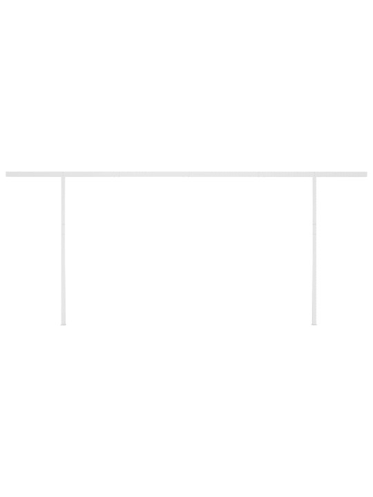 Automatinė markizė su LED/vėjo jutikliu, kreminė, 5x3,5m