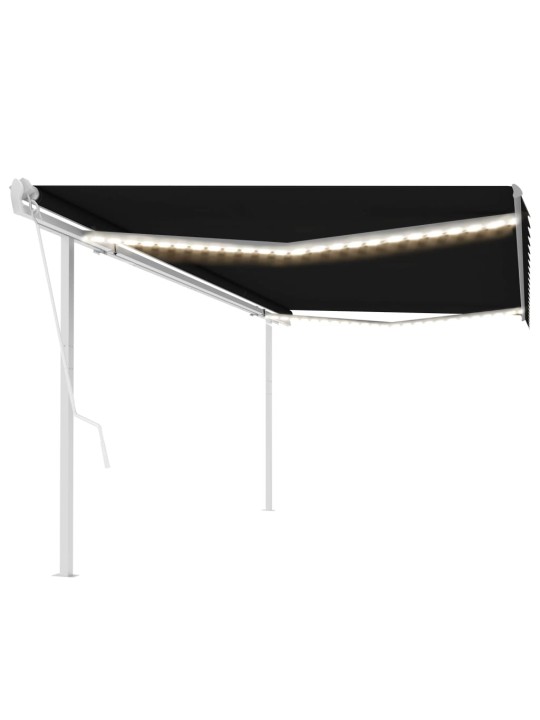 Automatinė markizė su LED/vėjo jutikliu, antracito, 5x3,5m