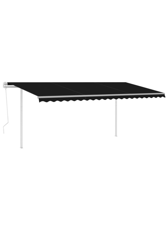 Automatinė markizė su LED/vėjo jutikliu, antracito, 5x3,5m
