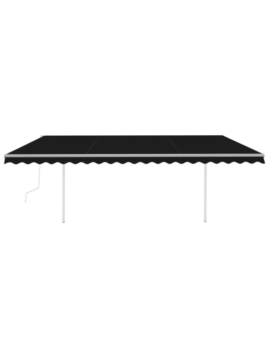 Automatinė markizė su LED/vėjo jutikliu, antracito, 5x3,5m