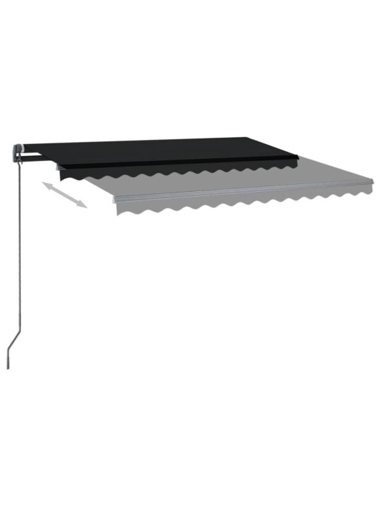 Rankiniu būdu ištraukiama markizė su LED, antracito, 3x2,5m