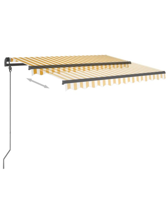 Automatiniu būdu ištraukiama markizė, geltona ir balta, 3x2,5m