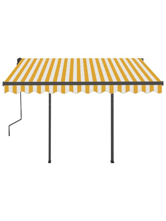 Automatiniu būdu ištraukiama markizė, geltona ir balta, 3x2,5m