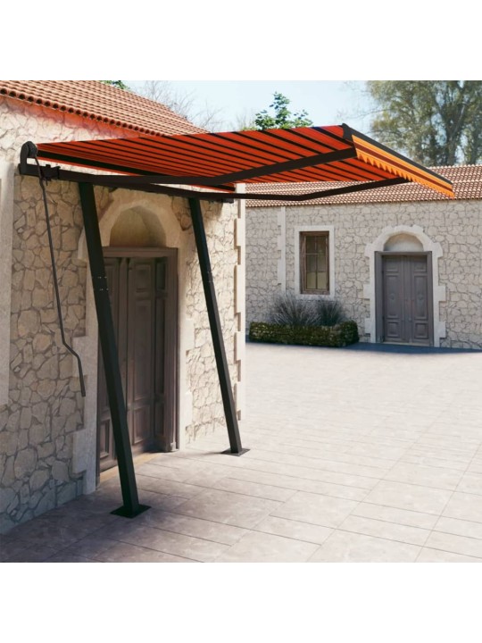 Automatiniu būdu ištraukiama markizė, oranžinė/ruda, 3x2,5m