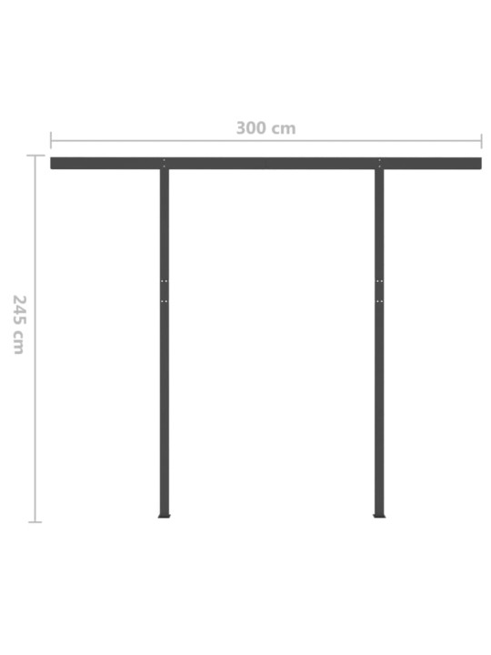 Rankiniu būdu ištraukiama markizė, oranžinė ir ruda, 3,5x2,5m