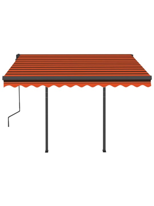 Rankiniu būdu ištraukiama markizė, oranžinė ir ruda, 3,5x2,5m