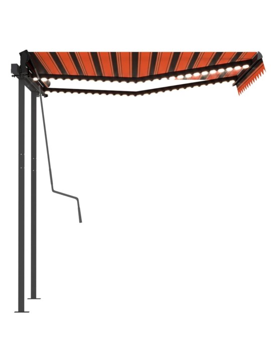Rankiniu būdu ištraukiama markizė, oranžinė ir ruda, 3,5x2,5m