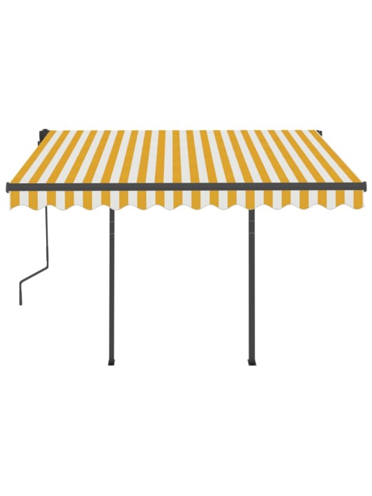 Automatiniu būdu ištraukiama markizė, geltona/balta, 3,5x2,5m