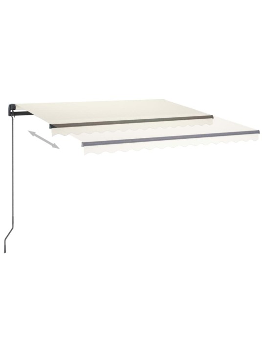 Automatinė markizė su LED/vėjo jutikliu, kreminė, 3,5x2,5m
