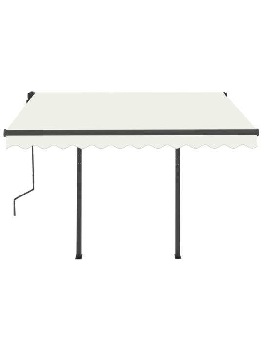 Automatinė markizė su LED/vėjo jutikliu, kreminė, 3,5x2,5m