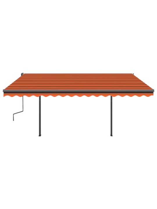 Rankiniu būdu ištraukiama markizė, oranžinė ir ruda, 4x3m