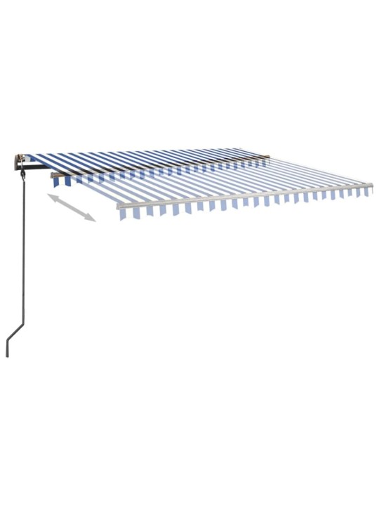 Automatiniu būdu ištraukiama markizė, mėlyna ir balta, 4x3m