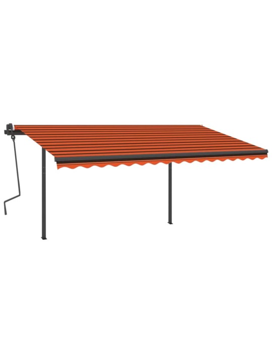 Automatiniu būdu ištraukiama markizė, oranžinė ir ruda, 4x3m