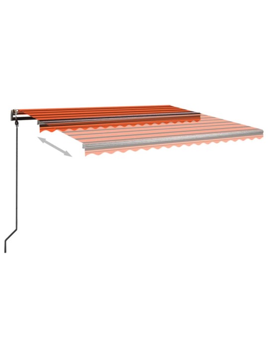 Automatiniu būdu ištraukiama markizė, oranžinė ir ruda, 4x3m