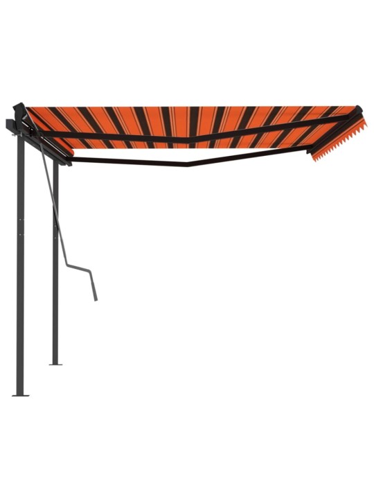 Automatiniu būdu ištraukiama markizė, oranžinė ir ruda, 4x3m