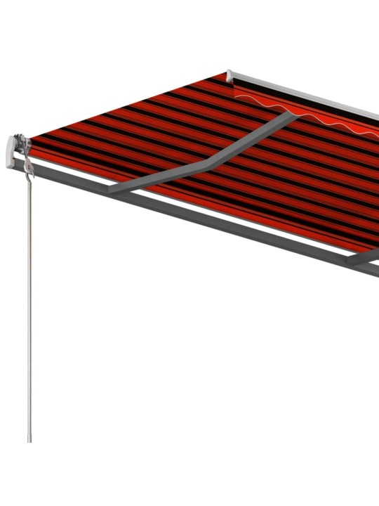 Automatiniu būdu ištraukiama markizė, oranžinė ir ruda, 4x3m