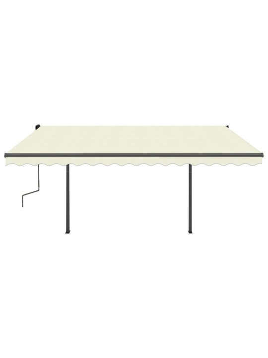 Automatinė markizė su LED/vėjo jutikliu, kreminė, 4x3m