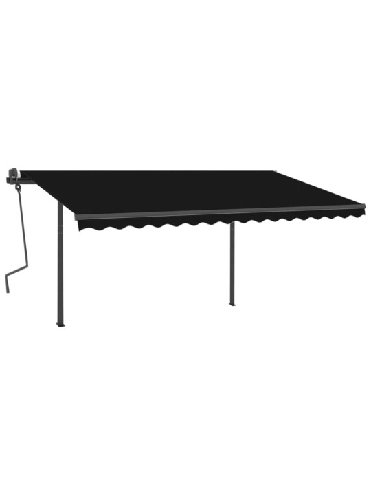 Automatinė markizė su LED/vėjo jutikliu, antracito, 4x3m