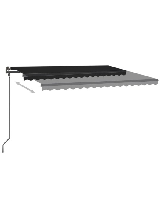 Automatinė markizė su LED/vėjo jutikliu, antracito, 4x3m
