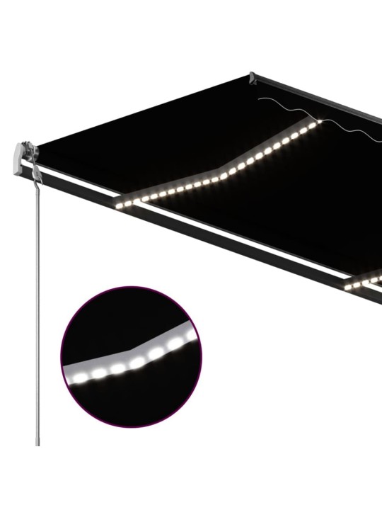 Automatinė markizė su LED/vėjo jutikliu, antracito, 4x3m