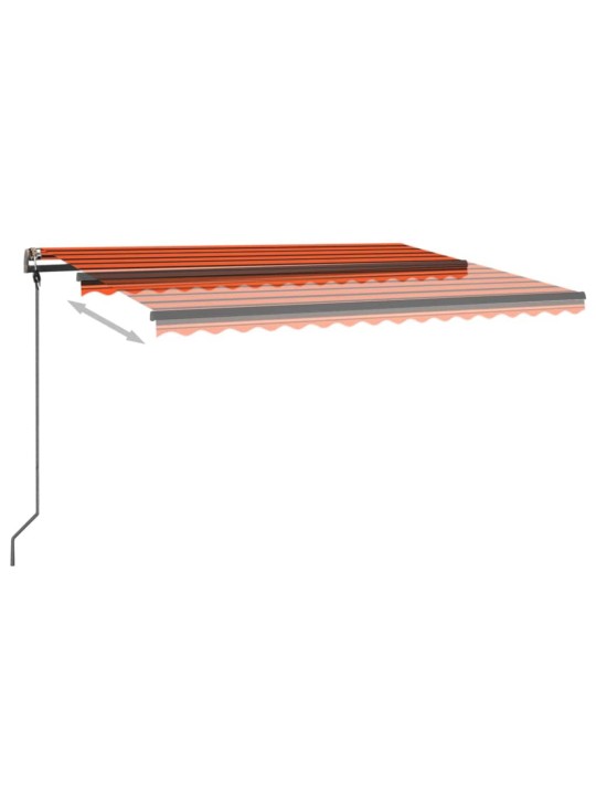Automatinė markizė su LED/vėjo jutikliu, oranžinė/ruda, 4x3m