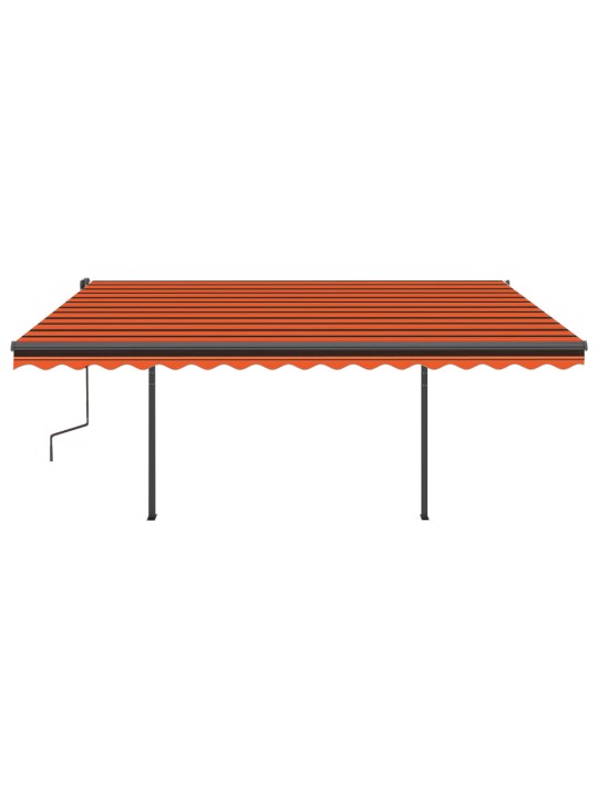 Automatinė markizė su LED/vėjo jutikliu, oranžinė/ruda, 4x3m