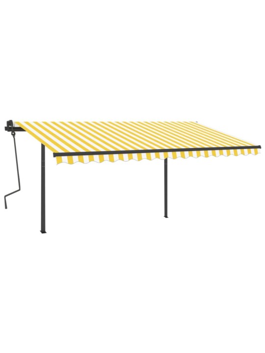 Automatiniu būdu ištraukiama markizė, geltona ir balta, 4,5x3m
