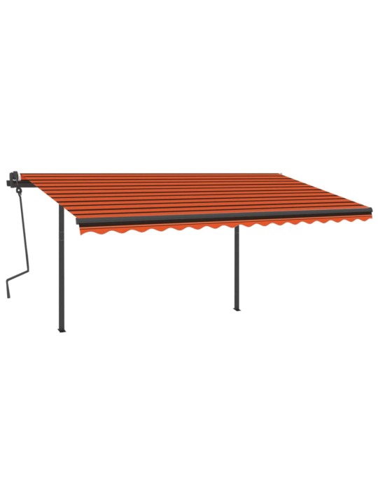 Automatiniu būdu ištraukiama markizė, oranžinė ir ruda, 4,5x3m
