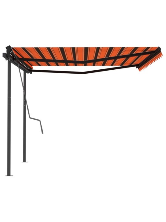 Automatiniu būdu ištraukiama markizė, oranžinė ir ruda, 4,5x3m