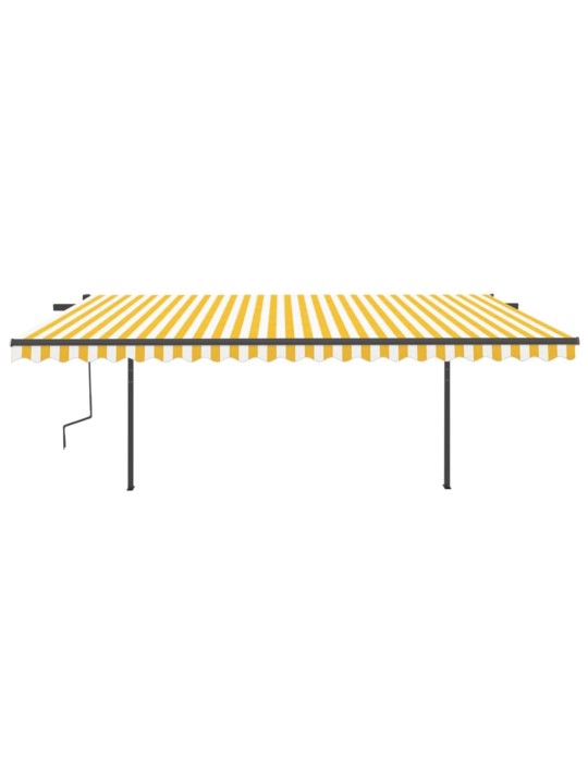 Rankiniu būdu ištraukiama markizė su LED, geltona/balta, 5x3m