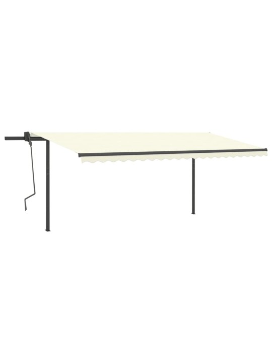 Automatinė markizė su LED/vėjo jutikliu, kreminė, 5x3m