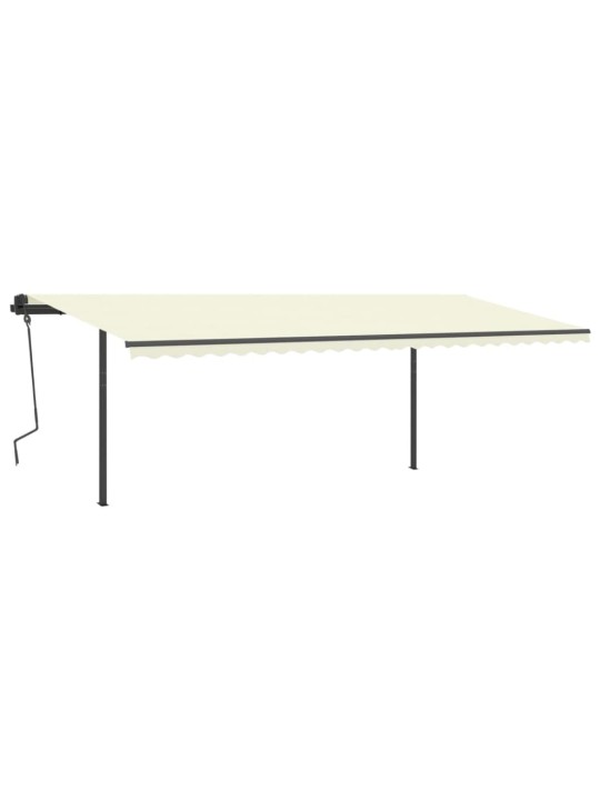 Rankiniu būdu ištraukiama markizė, kreminė, 6x3m