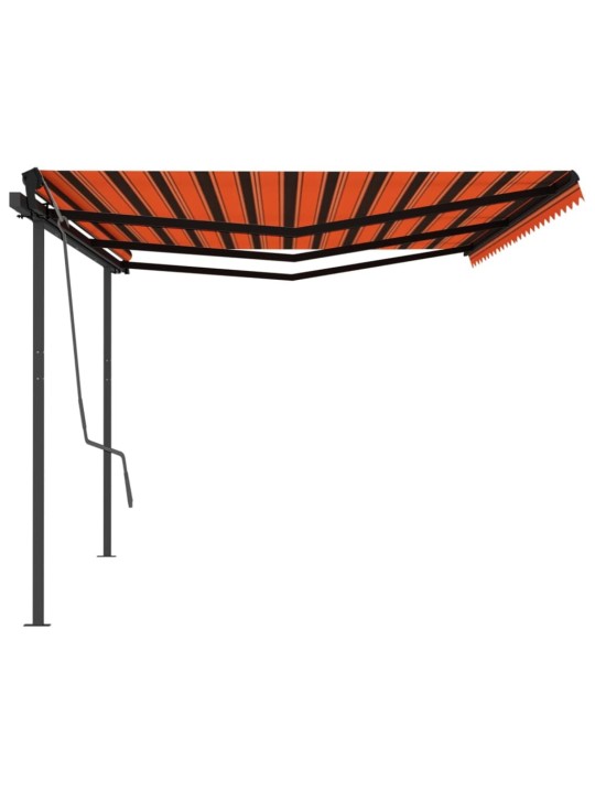 Automatiniu būdu ištraukiama markizė, oranžinė ir ruda, 6x3m