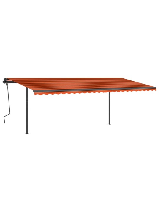 Automatiniu būdu ištraukiama markizė, oranžinė ir ruda, 6x3m