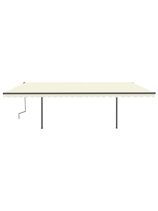 Automatinė markizė su LED/vėjo jutikliu, kreminės spalvos, 6x3m