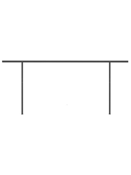 Automatinė markizė su LED/vėjo jutikliu, geltona/balta, 6x3m