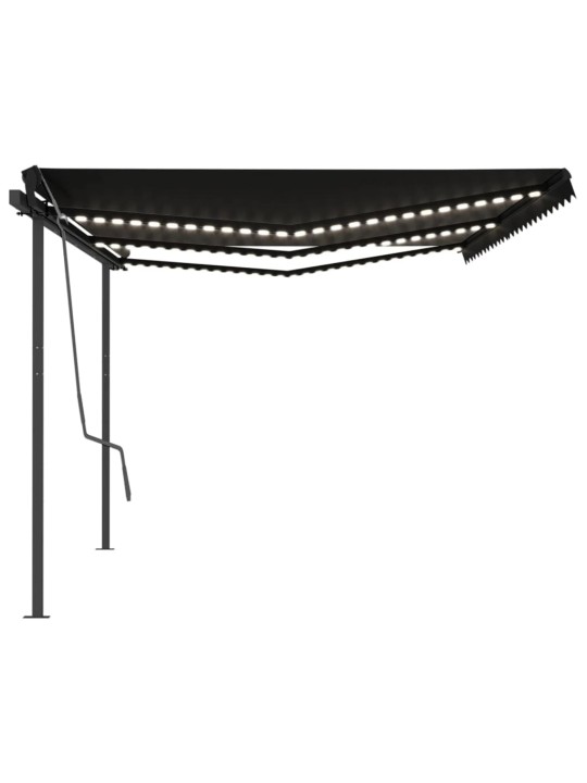 Automatinė markizė su LED/vėjo jutikliu, antracito, 6x3m