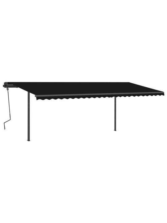 Automatinė markizė su LED/vėjo jutikliu, antracito, 6x3m