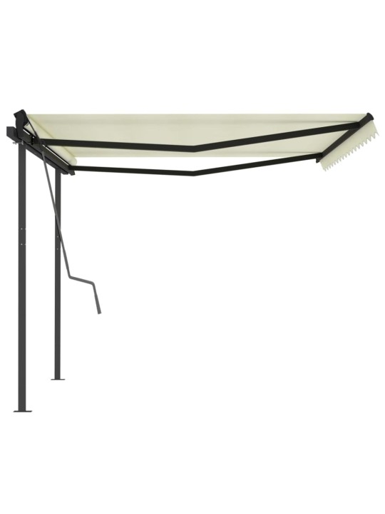 Rankiniu būdu ištraukiama markizė, kreminė, 4x3,5m