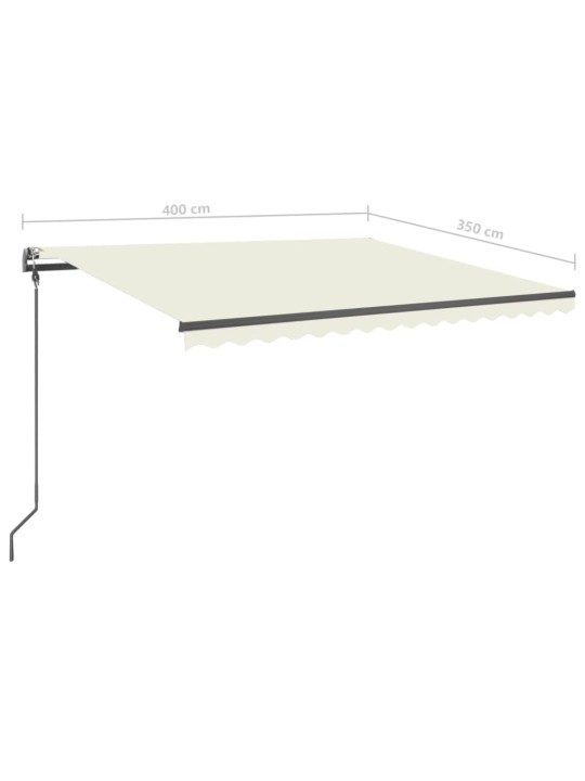 Rankiniu būdu ištraukiama markizė, kreminė, 4x3,5m