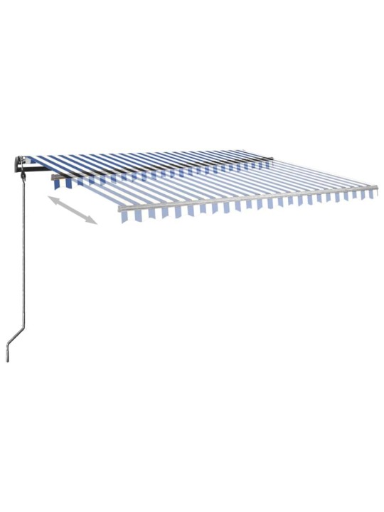 Automatiniu būdu ištraukiama markizė, mėlyna ir balta, 4x3,5m